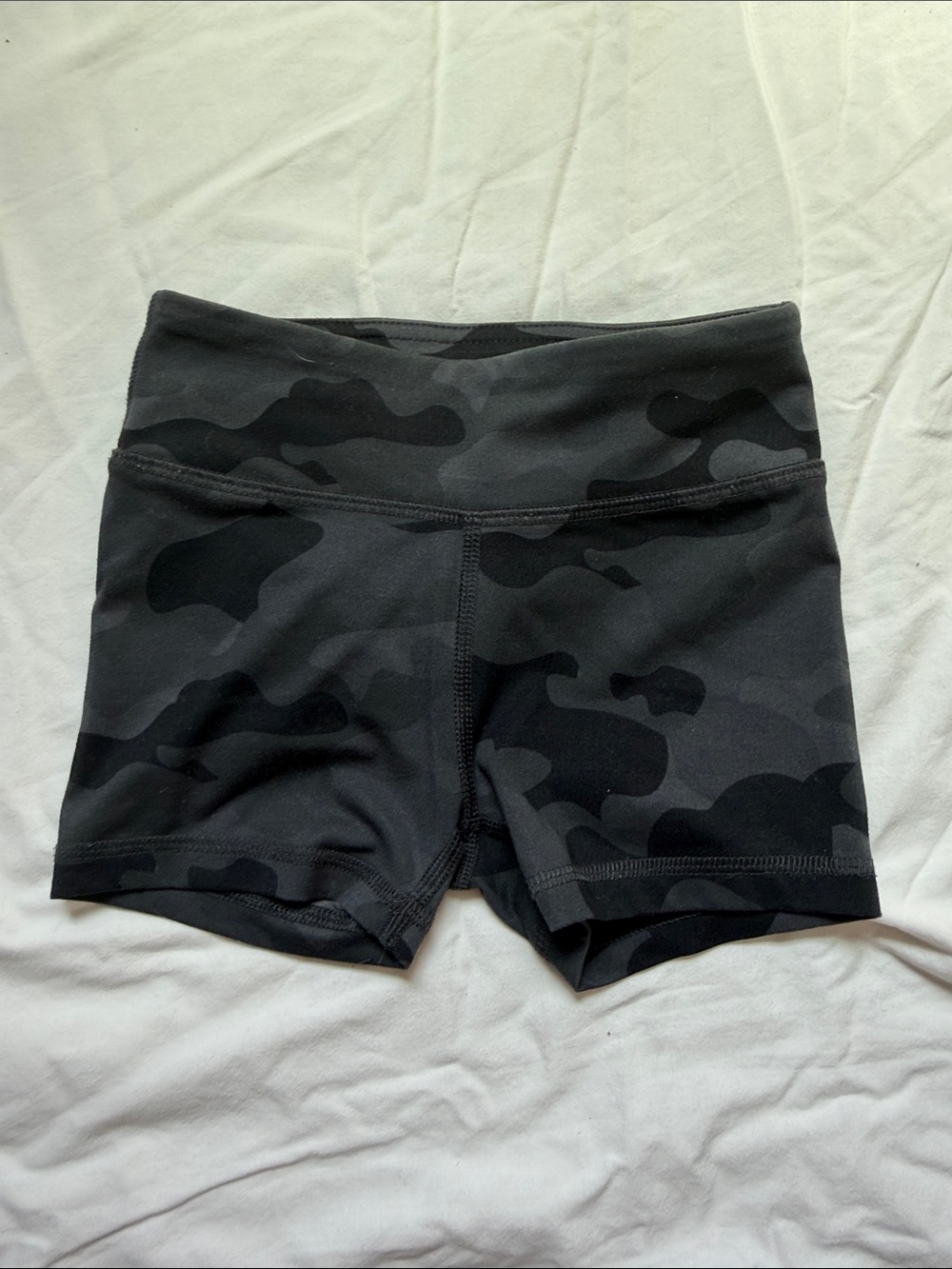 Girls' Black Camo Active Shorts